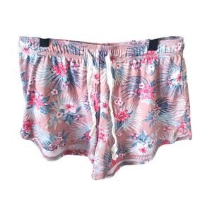 Hurley Women's Small Jersey Knit Pull On Lounge Pajama Shorts Tropical Floral